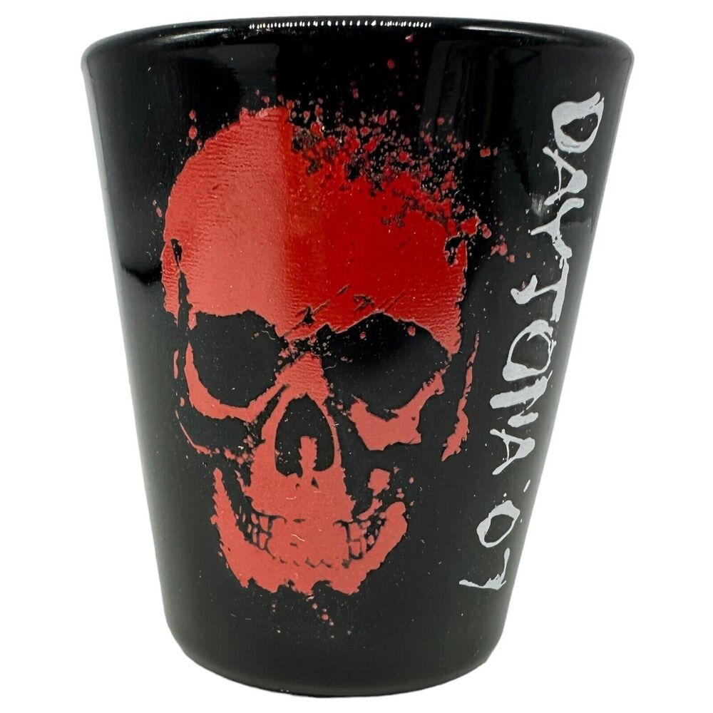 2007 Daytona Beach Bike Week Skull‎ Black Shot Glass